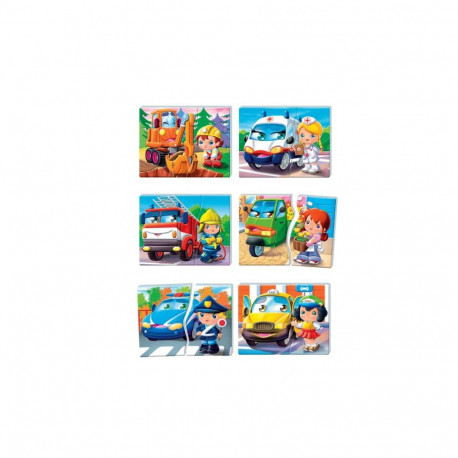 Gra edukacyjna Pojazdy i Zawody Uczę się Bawiąc Język Polski Clementoni 50765