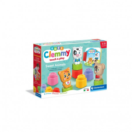 Clemmy magusad loomad kass kutsikas lehm klotsid raamat Clementoni 17849