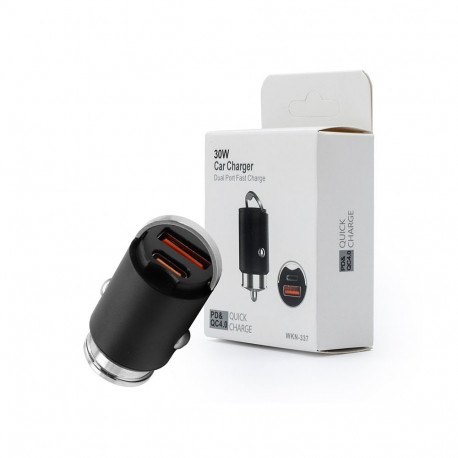30W must autolaadija PD3.0+QC4.0