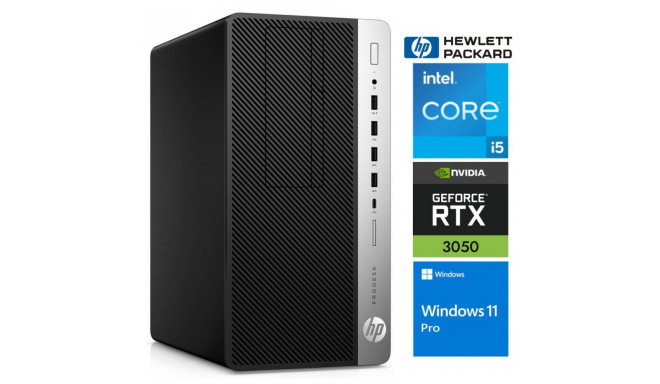 HP 600 G5 MT i5-9500 64GB 256SSD M.2 NVME RTX3050 6GB WIN11Pro