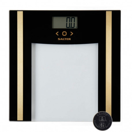 Salter SA00550BGCFAS Glass Analyser Bathroom Scale Black/Gold