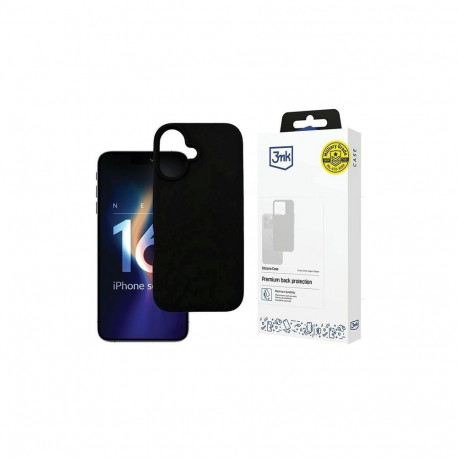 3MK Silicone Case iPhone 16 6.1" black