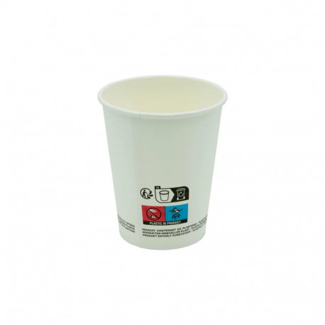 Cardboard coffee cup 250ml white 100pcs/pk
