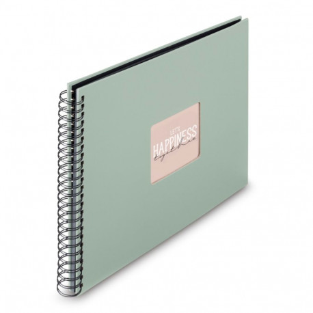 Hama visandiraamat 9871 spiraalköites 36x32 50 lehte, salveiroheline, mustad lehed