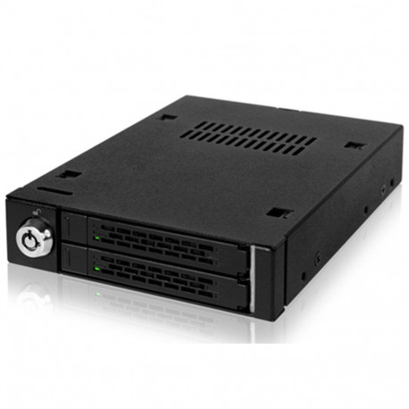 IcyDock kõvakettakarp MB992SK-B 2.5" Dual-Bay SATA 6GBit/s, must