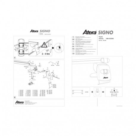 Katuseraam alumiinium AVENSIS 98-5/03