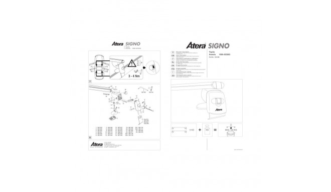 Katuseraam alumiinium AVENSIS 98-5/03