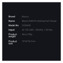 Baseus GaN3 Pro fast charger GaN 2 x USB Type C / 2 x USB 65W PD, QC4.0+, AFC, PPS + cable USB Type 
