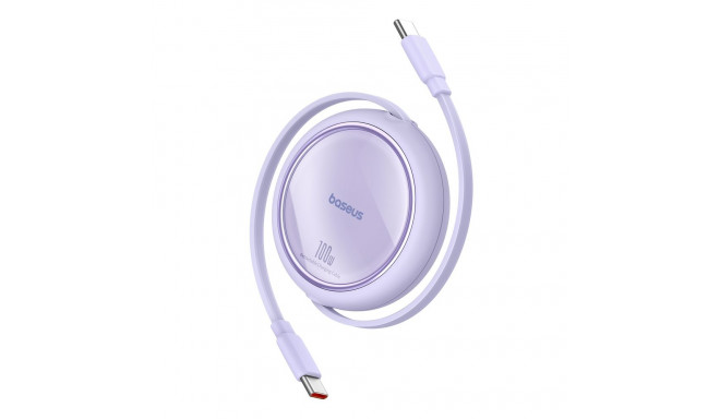 Baseus Free2Draw Mini USB-C - USB-C retractable cable 100W 1m - purple