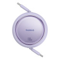 Baseus Free2Draw Mini USB-C - USB-C retractable cable 100W 1m - purple