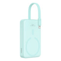 Baseus Magnetic Mini MagSafe 10000mAh 20W powerbank with built-in Lightning cable - blue + Baseus Si