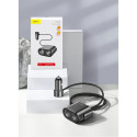 Baseus CRDYQ-01 splitter 2x cigarette lighter socket 80W 2x USB-A 3.1A - black