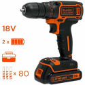 Screwdriver Black & Decker BLACK+DECKER BDCDC18BAFC-QW Perceuse-visseuse sans fil, 18 V, Noir/orange