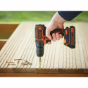 Screwdriver Black & Decker BLACK+DECKER BDCDC18BAFC-QW Perceuse-visseuse sans fil, 18 V, Noir/orange