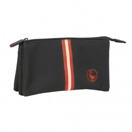 Kolme tõmblukuga pliiatsikarp El Ganso Black Must 22 x 12 x 3 cm