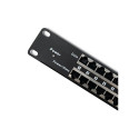 Qoltec 54477 patch paneel RACK 48V 24 porti passiivne PoE süstik must