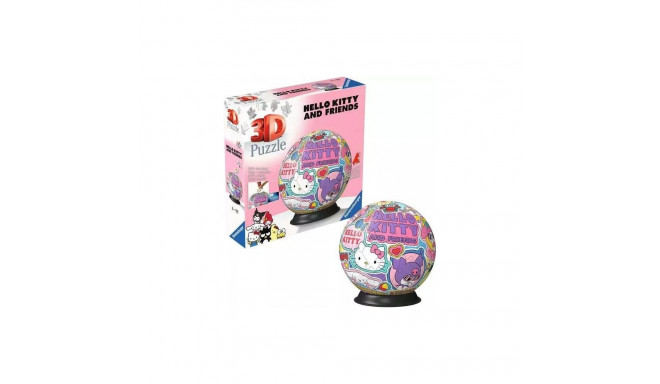 Puzzle 3d kula 72 elementy hello kitty