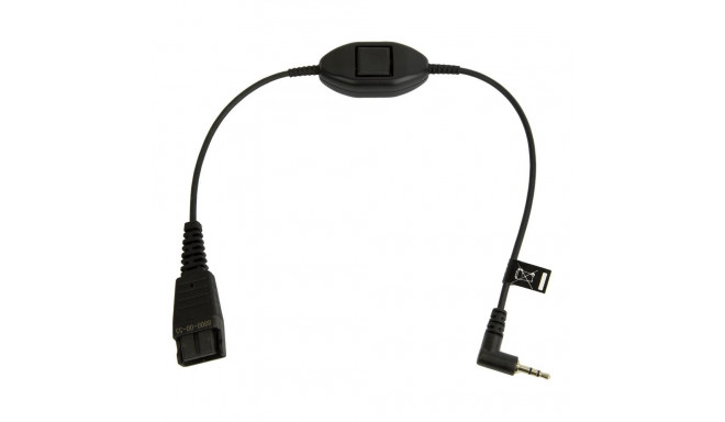 "JABRA QD Cord to 2.5mm pin plug straight 0.3meters with call answering at cord e.g. for Philips Eri