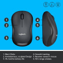 Logitech hiir M220 Wireless Silent, must (910-004878)