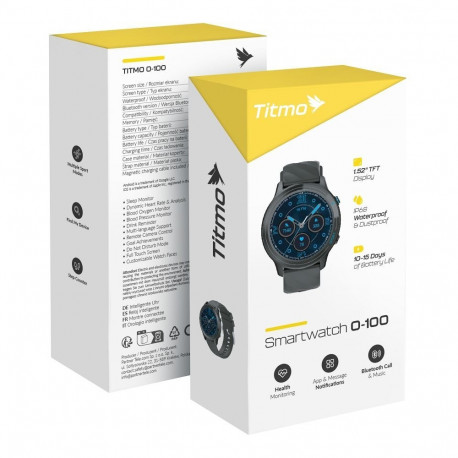 Smartwatch TITMO O-100 (TFT, bluetooth call) black