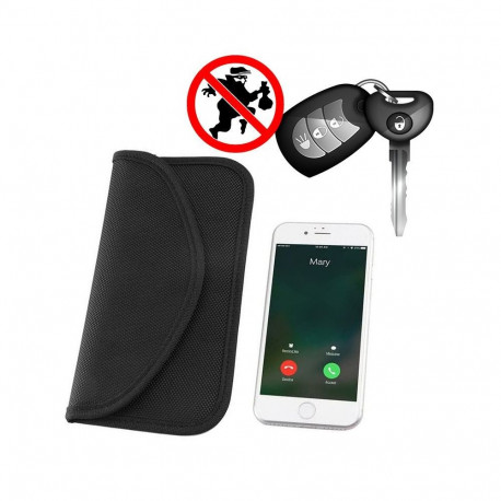 Anti-theft Case for Car Keys Phone Radio Blocking Faraday Box Faraday Cage 20cm x 11cm Black