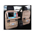 Car organizer for the seat foldable shelf mini car table beige