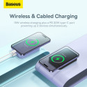 Baseus akupank 20000mAh Magnetic Mini 20W + USB-C kaabel, must