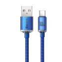 Baseus crystal shine series fast charging data cable USB Type A to USB Type C 100W 2m blue (CAJY0005