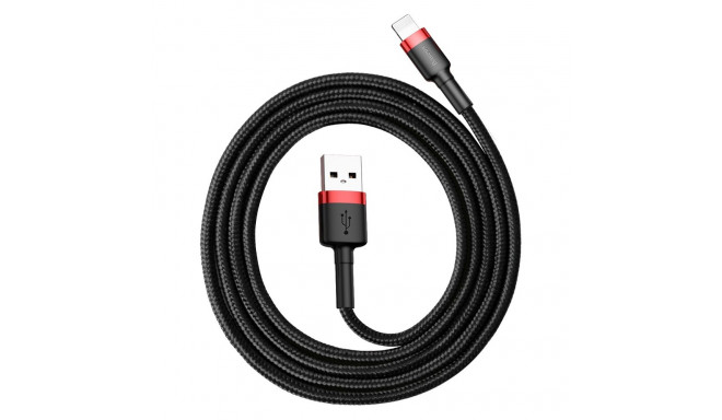 Baseus Cafule USB-A / Lightning 2.4A QC 3.0 cable 1 m - black and red
