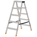 Krause Dopplo double-sided step ladder silver