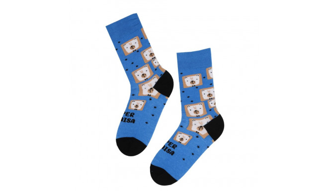 SOKISAHTEL Isadepäeva tumesinised sokid "SUPER VANAISA" LENNART 446