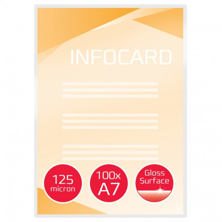 Lamineerimistaskud GBC A7 125Mic (100tk) läikiv