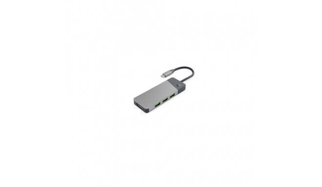 Green Cell HUBGC01 interface hub USB Type-C 5000 Mbit/s Silver
