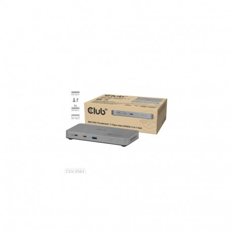 CLUB3D CSV-2563 5-1 Thunderbolt™ 5 Hub Triple video 5K60Hz Thunderbolt™ Share Certifi ed 180W