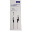 Setty cable USB - USB-C/microUSB/Lightning 2m, assorted