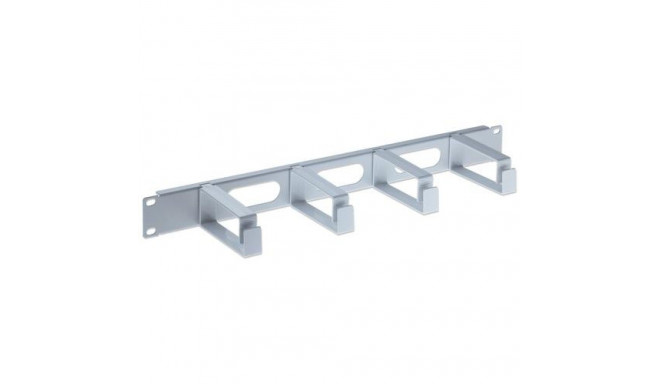Intellinet 19" Cable Management Panel, 1U, 4 long plastic rings, Grey
