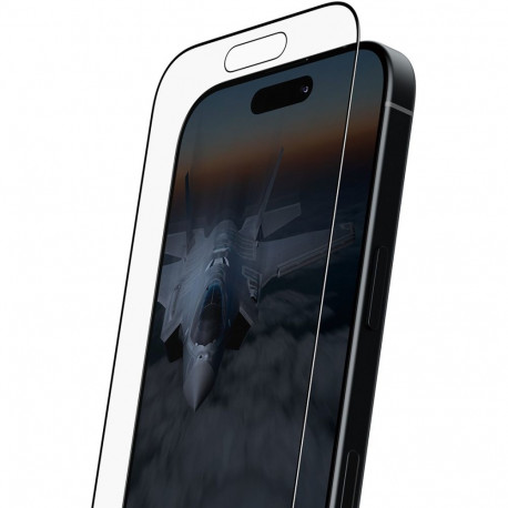 "PanzerGlass Stealth Screen Protector w. Black Frame iPhone 17 | iPhone 16 Pro | Ultra-Wide Fit w. F