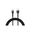Tellur Data Cable USB to Type-C LED Nylon Braided 1.2m Black