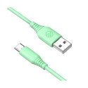Tellur Silicone USB to Type-C Cable 3A 1m Green