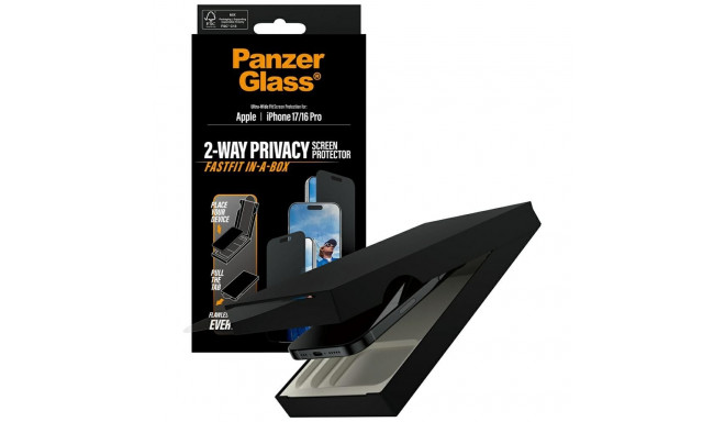 PanzerGlass Ultra-Wide Fit Fastfit kaitseklaas Apple iPhone 17/16 Pro jaoks
