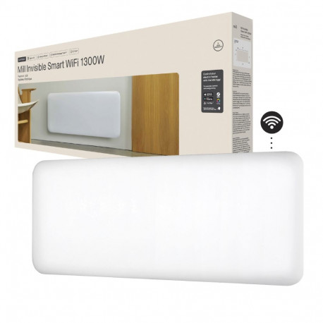 Mill Invisible Smart WiFi soojuspaneel PA1300WIFI4 1300 W kuni 15–19 m² tubadele valge IPX4
