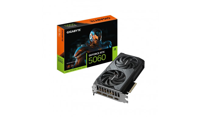 Gigabyte GeForce RTX 5060 WINDFORCE OC 8G | NVIDIA | 8 GB | GeForce RTX 5060 | GDDR7 | HDMI ports qu