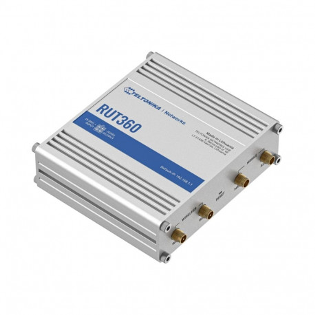 Teltonika tööstuslik mobiilside ruuter RUT360 LTE CAT6 1 x LAN-port 10/100Mbps, 2 x RJ45-porti 10/10
