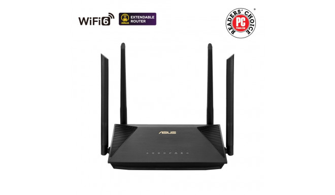 Wireless AX1800 Dual Band Gigabit Router | RT-AX53U | 1201+600 Mbit/s | Ethernet LAN (RJ-45) ports 4