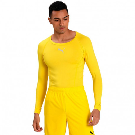Puma meeste pikkade varrukatega alussärk Liga 655920 06 M, kollane