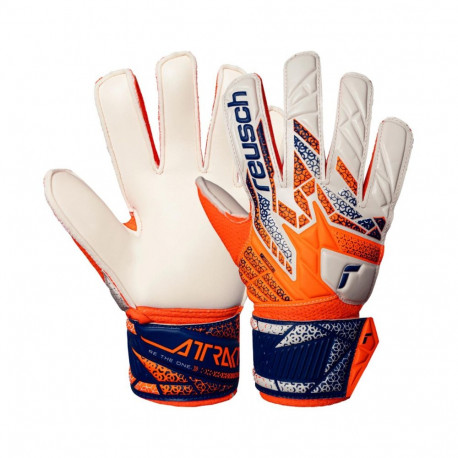 Reusch väravavahikindad Attrakt Solid Junior 5572516 2500 8, valge-oranž-sinine