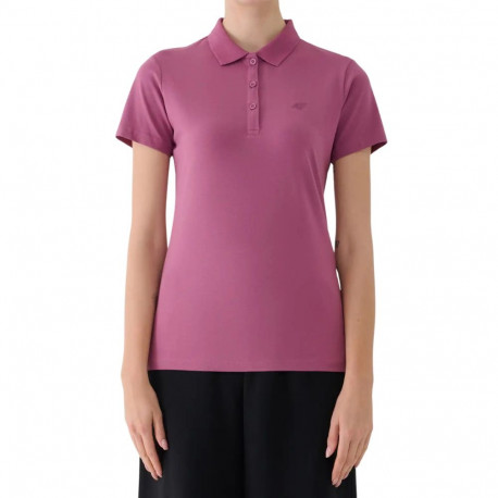 Koszulka damska polo 4F F554 burgund 4FWAW25TPTSF554 60S 2XL