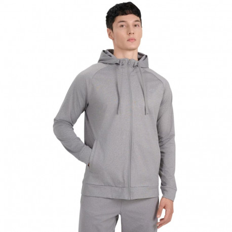 Bluza męska 4F FNK M654 szary melanż 4FWMM00TFSWM654 25M S