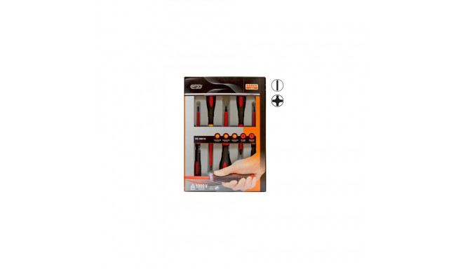 Elektriku kruvikeerajate komplekt ERGO™ 5 osa - SL3,0/4,0/5,5; PH1/2 - 1000V VDE