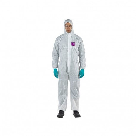 Ansell AlphaTec 1500 disposable protective coverall – Type 5/6 certified, breathable SMS fabric, par